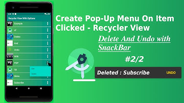 Best Practices For Android Recycler View With Pop Up Menu Delete And Undo Snackbar Android Studio #2