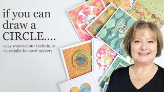 Easy Watercolour Circle Technique just for card makers