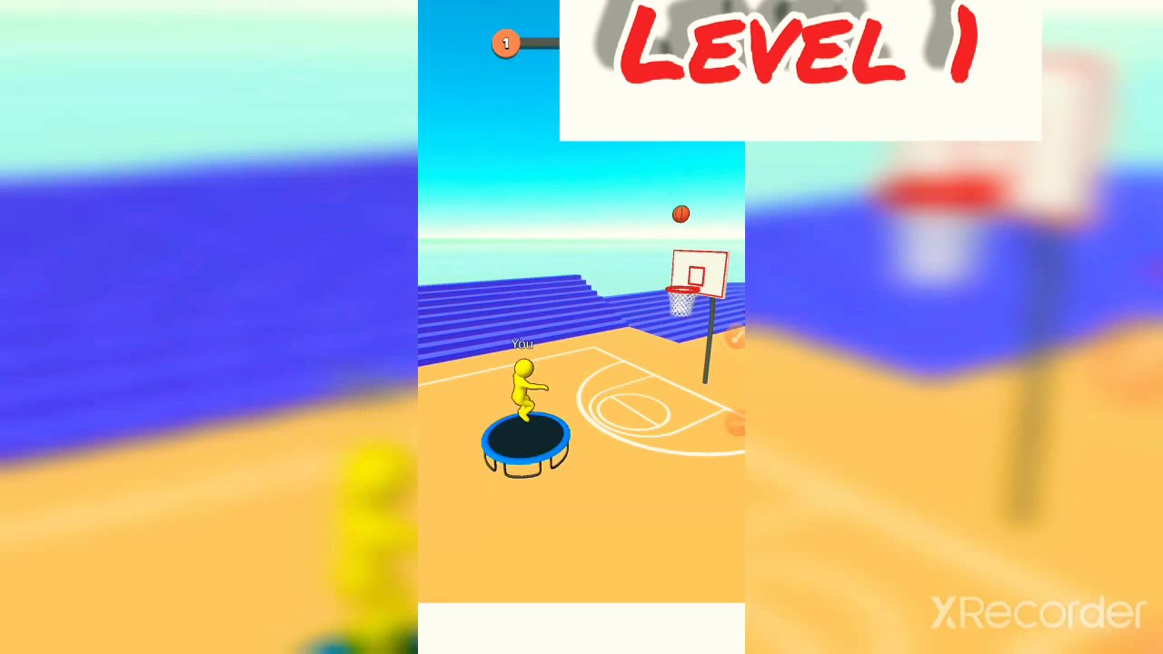 jump dunk 3D level 1 playthrough video