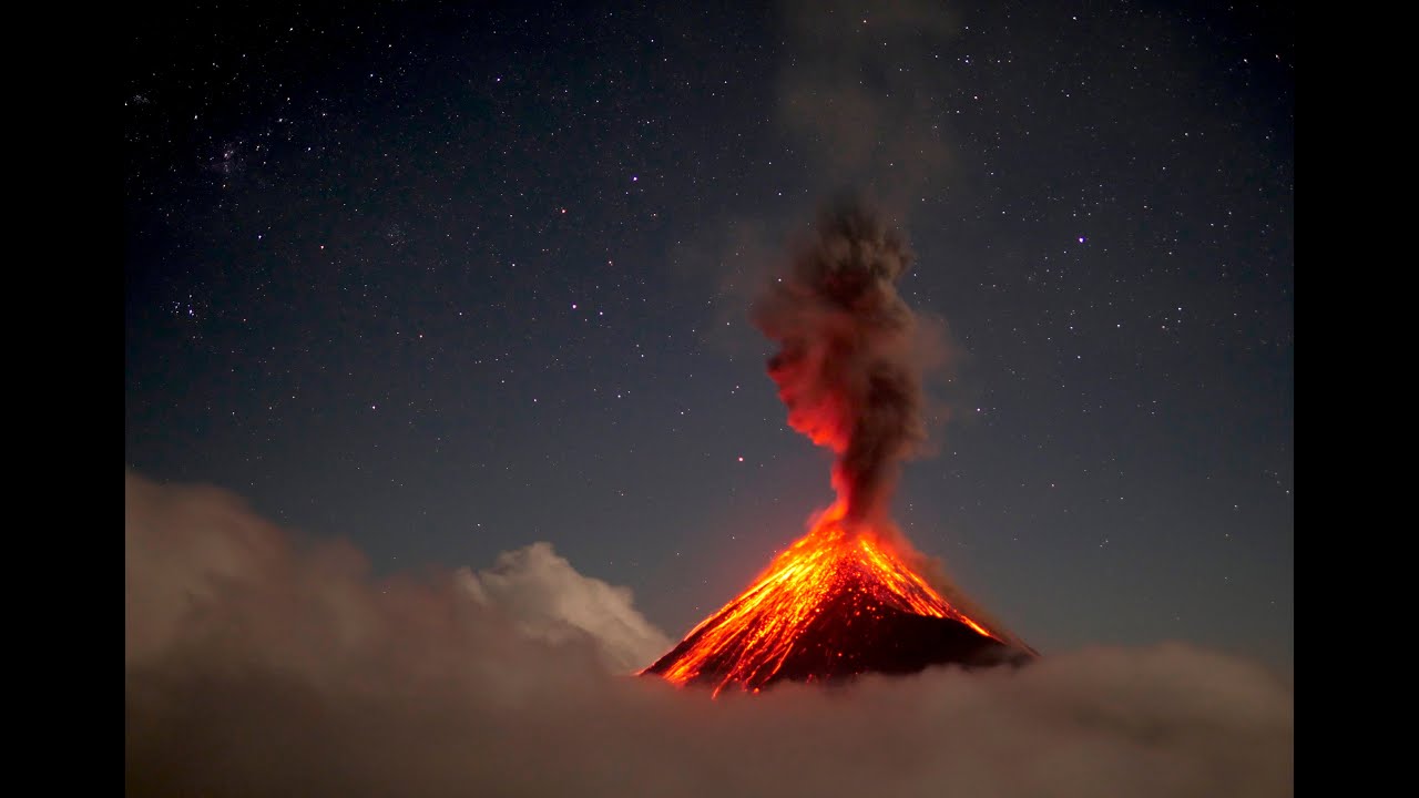 Der Volcan De Fuego In Guatemala Bricht Aus