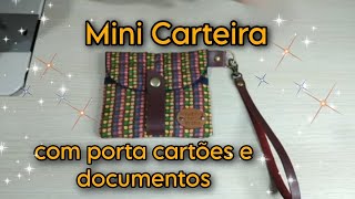 🤑Essa não pode faltar !!| Mini Carteira com porta cartões e documentos e níquel 🤑