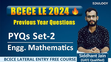 BCECE LE Previous Year Question Paper | Engineering Mathematics Set-2 #bcecele