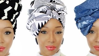 037Collection | 4 Easy Head Wrap Styles | Ankara, Denim & Knit Head Wraps by Nadira037 404,563 views 7 years ago 8 minutes, 29 seconds