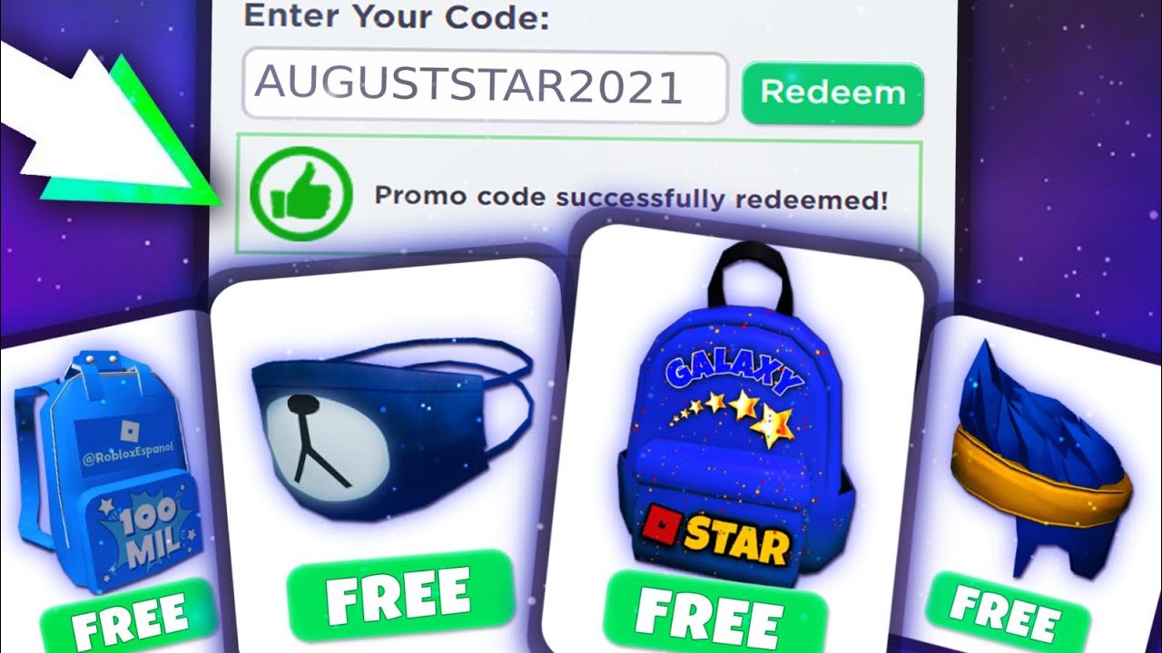 +4 New Roblox Promo codes 2021 All Free Robux Items All Free Items on