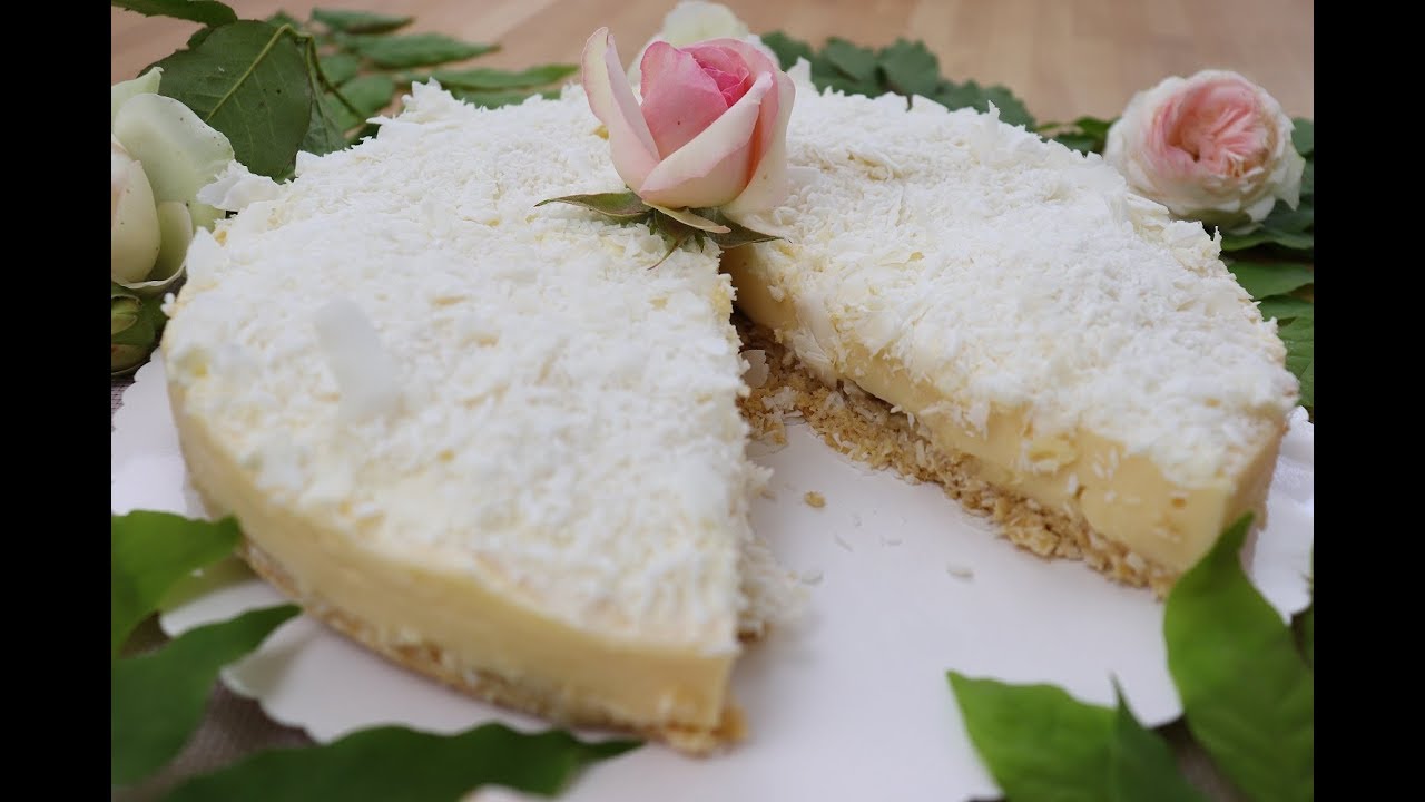 Muzlu Hindistan Cevizli Kremalı Pasta ( Fırınsız ) YouTube