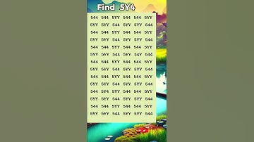 Find 5Y4 -  Test your high visual skills by finding the hidden number 5Y4 in 6 secs #trendingshorts