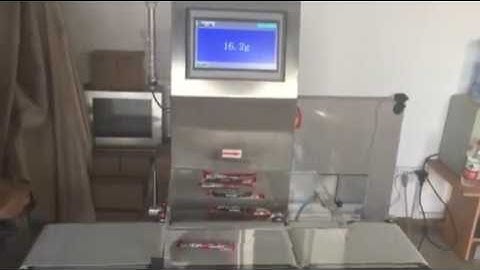 Zegoo in-motion checkweigher with air jet rejector(80pcs/min, +-0.4g)