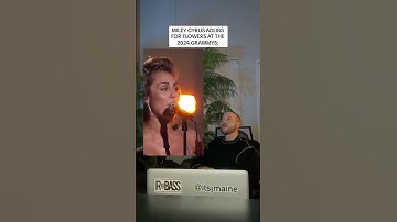 Thumbnail of Miley Cyrus Adlibs For “Flowers” During The 2024 Grammys #shorts #mileycyrus
