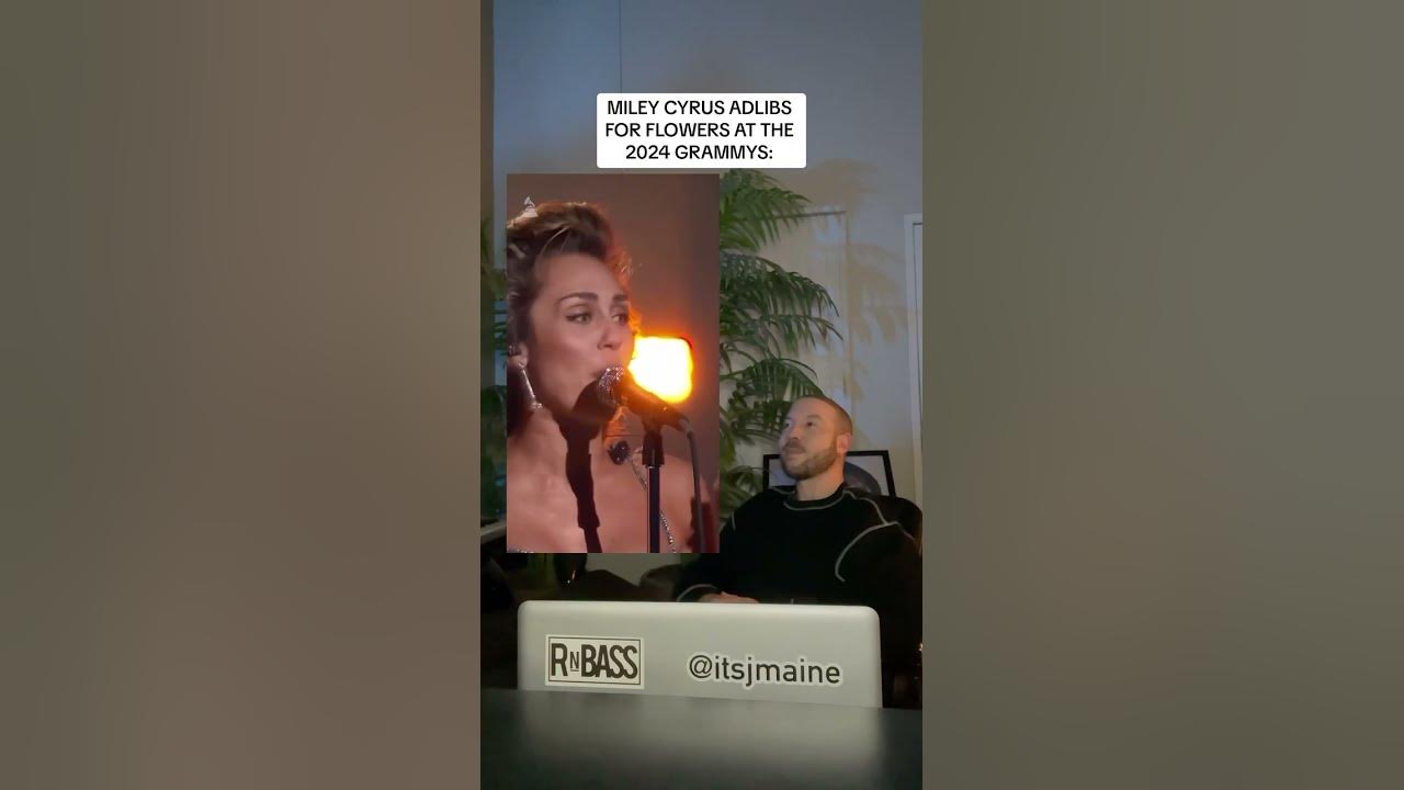 Miley Cyrus Adlibs For “Flowers” During The 2024 Grammys #shorts #mileycyrus
