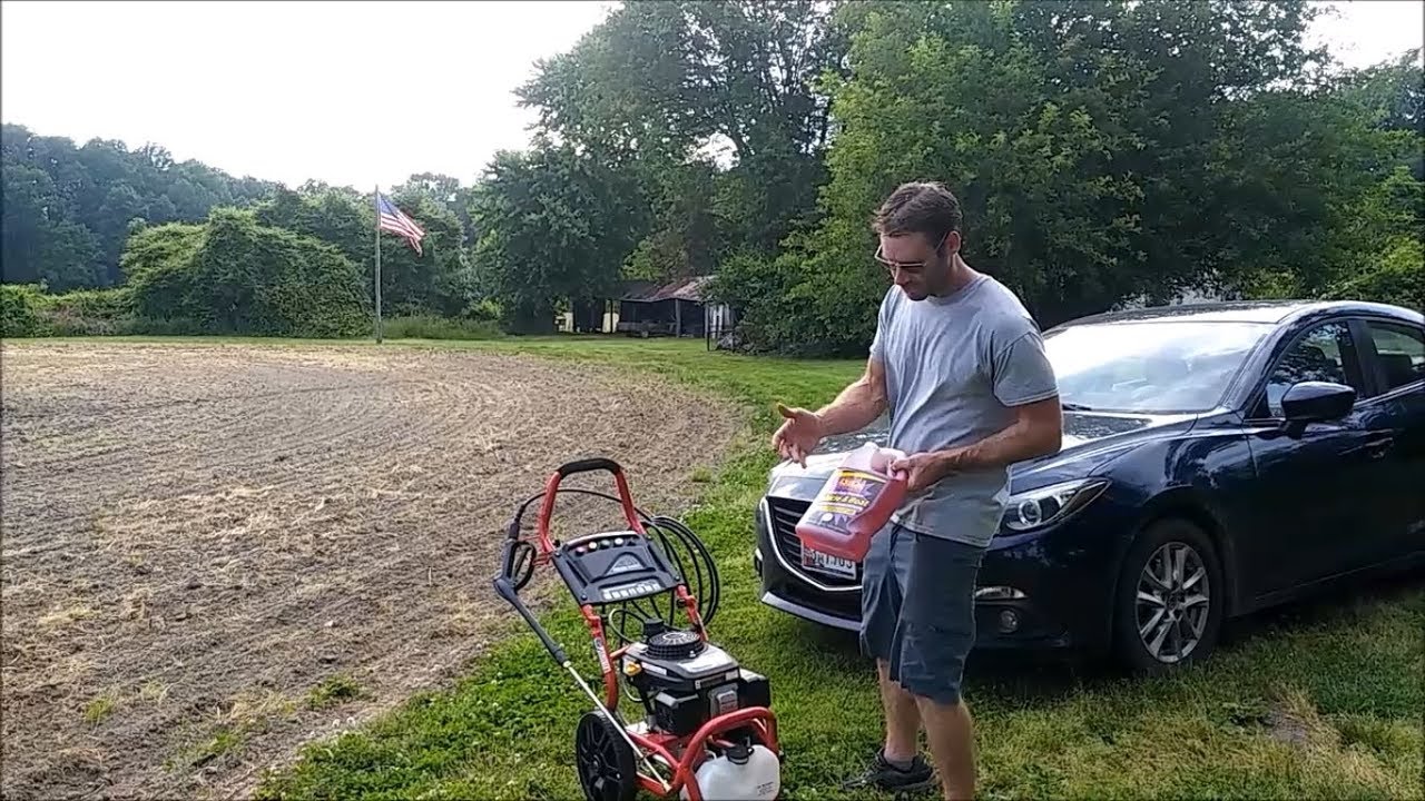 How to / Review - Harbor Freight Pressure Washer - YouTube