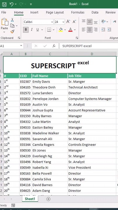 Creating Superscripts in Excel: Step-by-Step Guide - YouTube