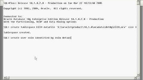 Create Oracle Tablespace