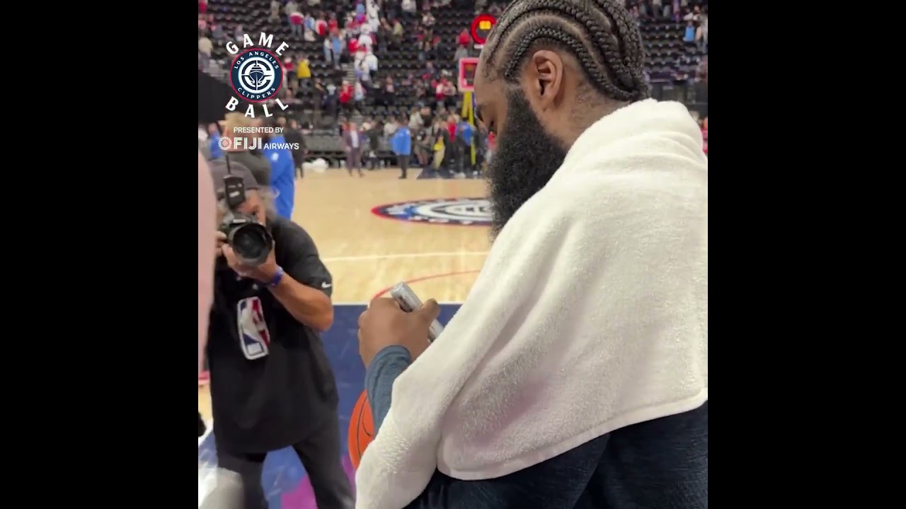 Signed game ball from James Harden ✔️  