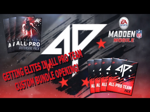 GETTING ELITES IN ALL PRO TEAM CUSTOM BUNDLE OPENING! MADDEN MOBILE 17