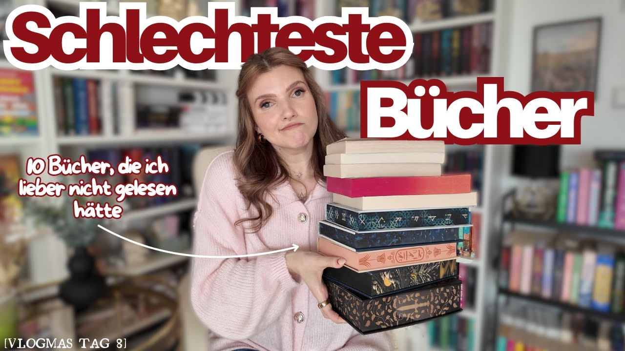 Die 10 schlechtesten Bücher aus 2025 😭📚 | Vlogmas Tag 8