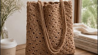 Easy Crochet Tote Bag | Beginner Friendly Pattern