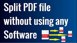 Split PDF file without using any software || Quick and Easy way to split pdf