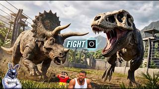 TRICERATOPS vs SKULL T-REX with SHINCHAN and CHOP|DINOSAUR GAME|IamBolt Gaming screenshot 5