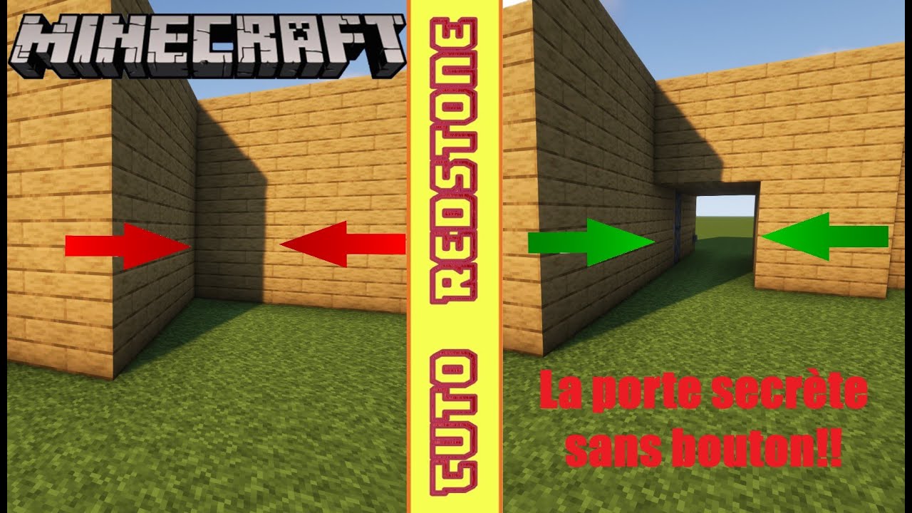 [TUTO] Redstone Minecraft Java : Comment créer une porte secrète sans