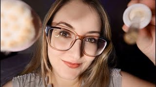 ASMR: FAZENDO MASSAGEM RELAXANTE EM SEUS OLHOS ATÉ VOCÊ DORMIR | Sons de creme, boca, líquidos, etc.