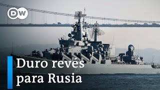 Versiones opuestas sobre hundimiento del buque insignia ruso