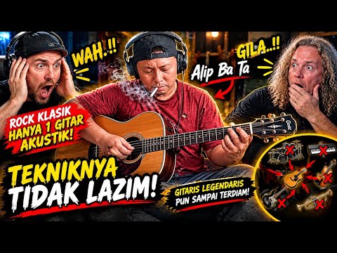 Gila‼️2 GITARIS LEGENDARIS SHOCK⁉️ALIP BA TA GANTIKAN DRUM, BASS, KEYBOARD HANYA 1 GITAR AKUSTIK