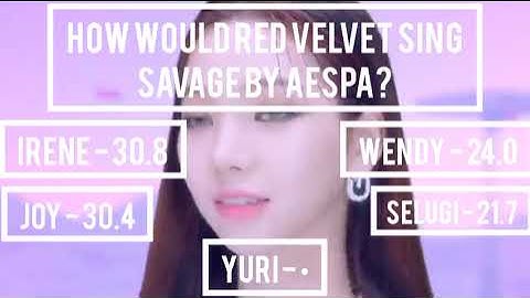 How Would Red Velvet Sing Savage By aespa?