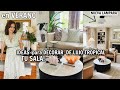 TRANSFORMACIÓN de SALA en VERANO | Ideas para DECORAR TU SALA ELEGANTE | * DE LUJO MODERNO -TROPICAL