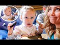 BABY REACTS TO EATING PUDDING (first time)