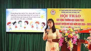 HỘI THẢO TRƯỜNG HỌC HẠNH PHÚC TRƯỜNG TIỂU HỌC HỒNG SƠN