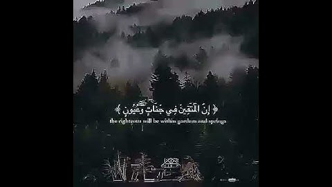 تلاوة خاشعة - ان المتقين في جنات و عيون