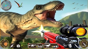 Wild Dino Hunter Shooting Game – Dinosaur Hunting Game – Android Gameplay