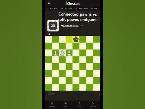 Endgame #chess connected pawns vs split pawns - YouTube