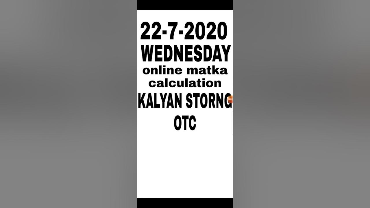 FREE FREE matka calculation storng OTC TUESDAY 272020