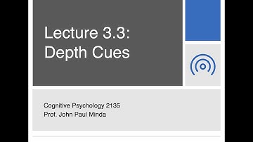 Lecture 3.3 Depth Cues