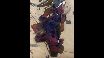 1 st guitar build-epoxy resin art on the pick guard
