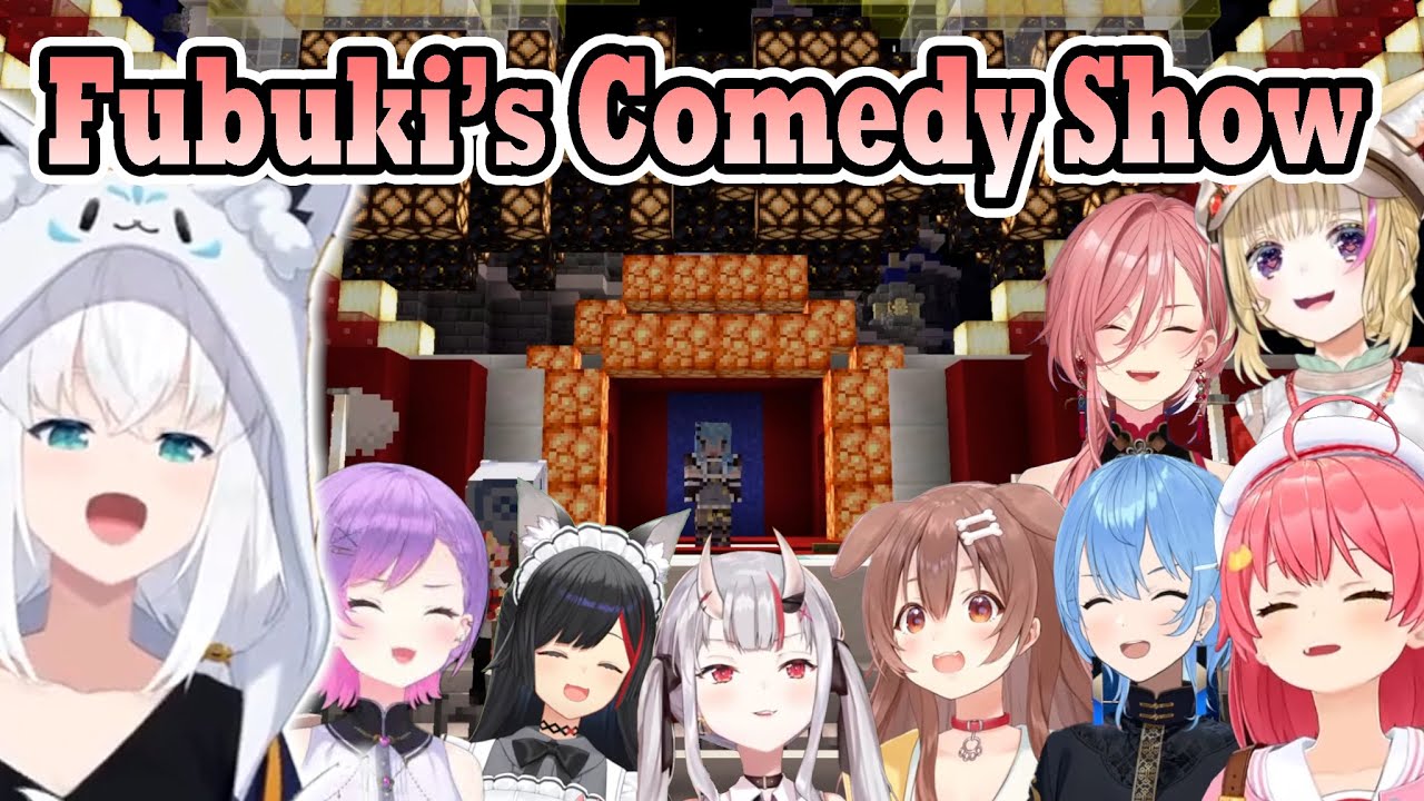 Hololive Members One-Shot Gags Funny Moments on Fubuki’s Comedy Stage ! 🎤#ホロ鯖サマーパーク