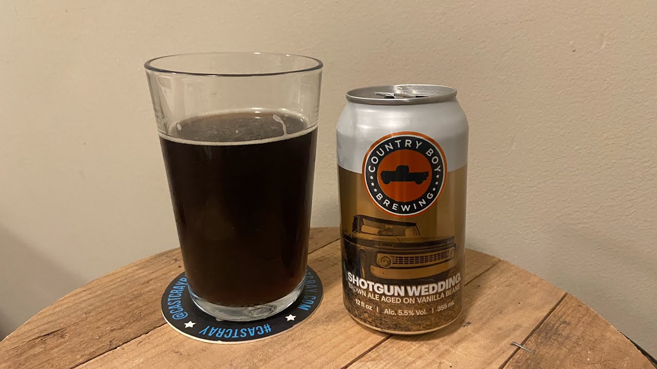 Country Boy Brewing Shotgun Wedding Brown Ale Aged On Vanilla Beans