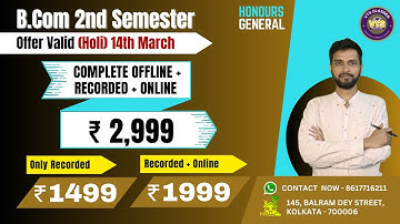 B.Com 2nd Sem CCF Syllabus Discussion with Admission offer @vtsclasses