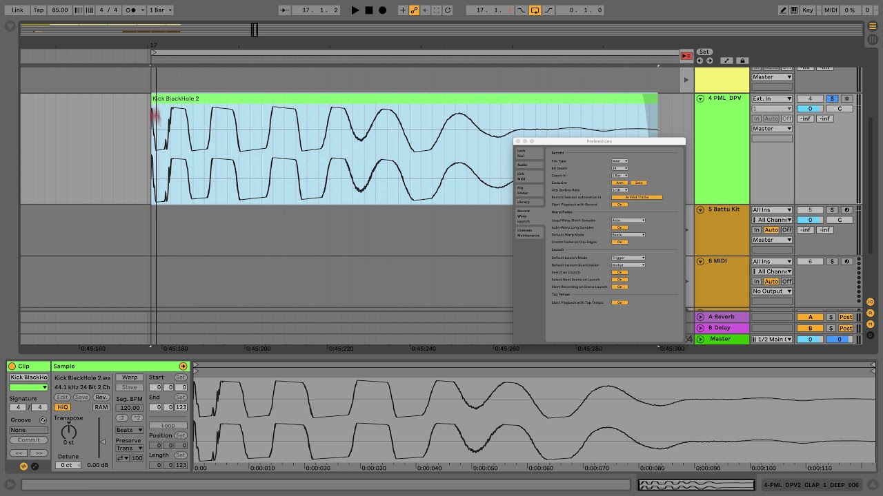 17  Preferences  - The Record/Warp/Launch Tab | Ableton Live 10 Lite Edition