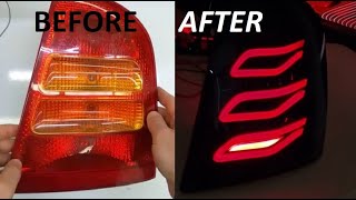 SKODA how to make tail lights