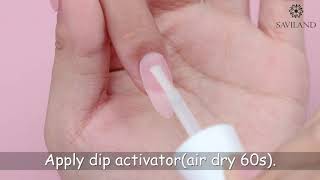 Saviland Dip Powder Liquid Set 15ml Dip Powder Base Coat Top Coat Activator Brush Saver 0 5oz with D screenshot 3