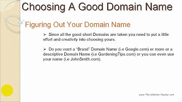 Choosing A Domain Name For Your Blog
