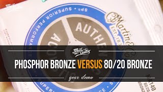 Phosphor bronze vs 8020 bronze strings on acoustic guitar What39s the difference in sound