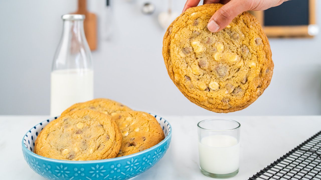 Giant Chewy Chocolate Chip Cookies Homemade Cookie Recipe Made Simple