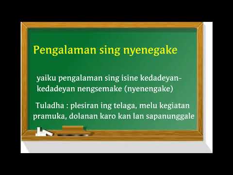 Contoh cerita pengalaman sing nyenengake