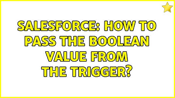 Salesforce: How to pass the boolean value from the trigger?