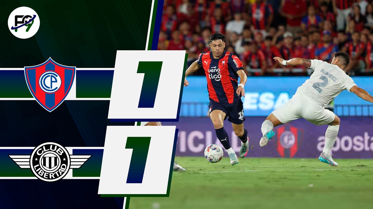 ⚽ CERRO PORTEÑO EMPATA 1-1 ANTE LIBERTAD POR FECHA 7 DE TORNEO CLAUSURA DE PARAGUAY🏆