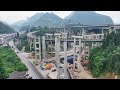Overpass construction in the mountains#technology #infrastructure #bridge #road