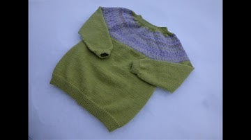 How to knit a round yoke sweater from the bottom up. Step 3, the yoke.